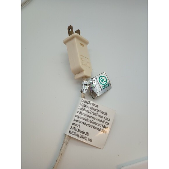 Stained Glass Purple & Pink Butterfly Night Light 7"x8" Silver Accents H6 - Picture 8 of 9